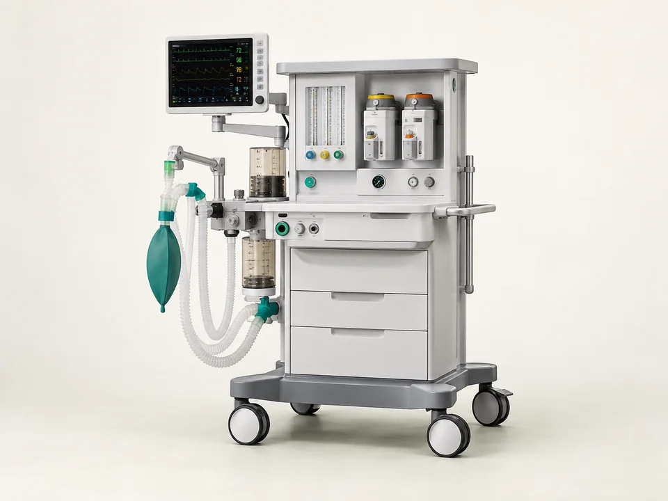 AI-generated generic illustration for Anaesthesia Workstations; representative appearance only, not a supplied product
