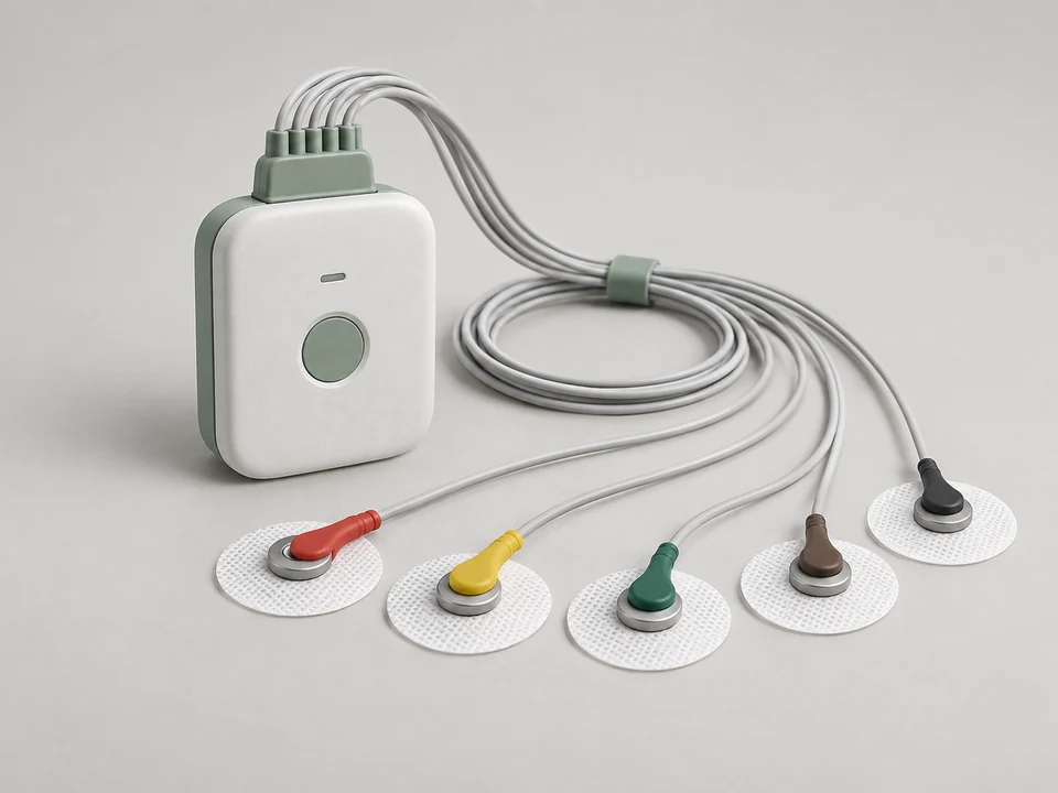 AI-generated generic illustration for Holter Monitoring Systems; representative appearance only, not a supplied product