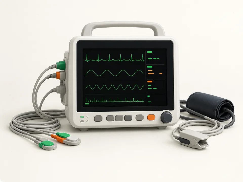 AI-generated generic illustration for Multiparameter Patient Monitors; representative appearance only, not a supplied product