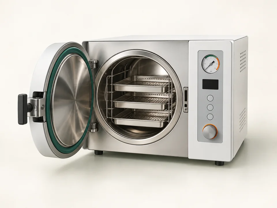 AI-generated generic illustration for Steam Sterilisers / Autoclaves; representative appearance only, not a supplied product