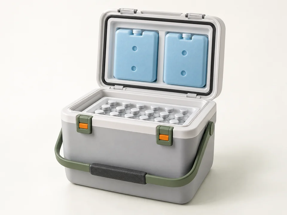 AI-generated generic illustration for Insulated Vaccine Carriers; representative appearance only, not a supplied product