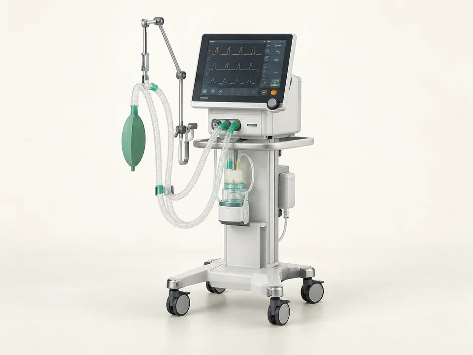 AI-generated generic illustration for Mechanical Ventilators; representative appearance only, not a supplied product